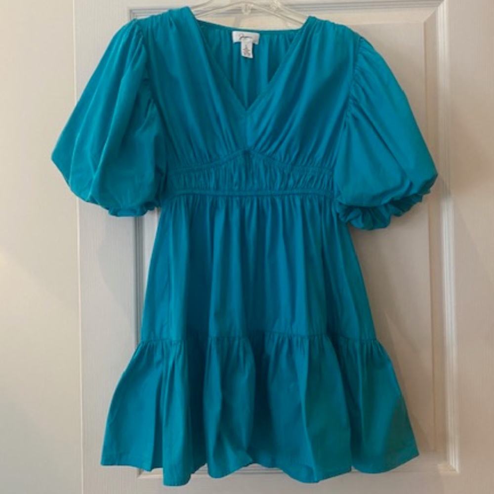 Turquoise ruffle dress Jopna brand size L